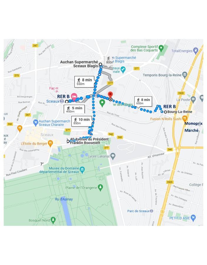 3 Private Rooms Shared Flat In A Villa At Sceaux 600M Rer B Direct To Notre-Dame Exterior foto